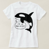 非暴力クジラ Tシャツ (デザイン正面)