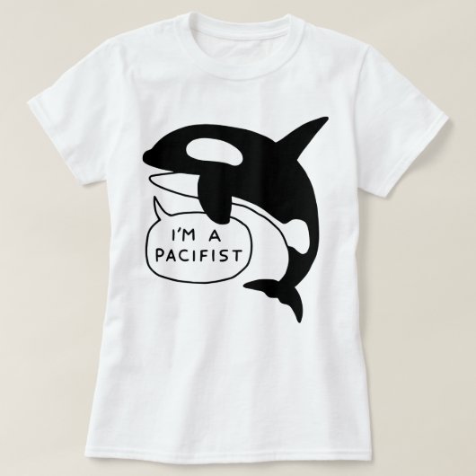 非暴力クジラ Tシャツ (デザイン正面)