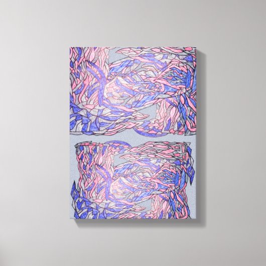 非構造的な優雅さの抽象運動アート キャンバスプリント (正面)