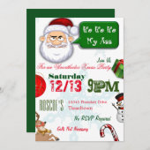 非正統的なクリスマスパーティの招待状 招待状 (正面/裏面)