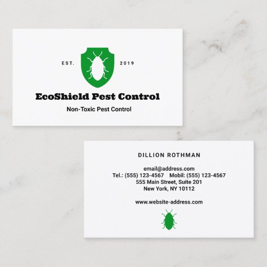 非毒性有害生物防除剤 名刺 (正面/裏面)