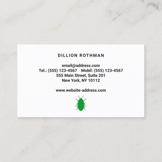 非毒性有害生物防除剤 名刺 (裏面)