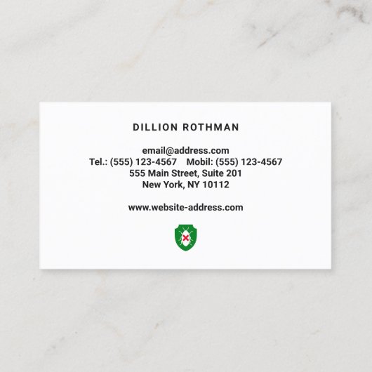 非毒性有害生物防除剤 名刺 (裏面)