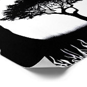 非現世的な白黒と超現実的な紫 ポスター (角)