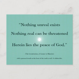 非現実性が存在しない非二重性ACIMカード ポストカード