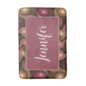 非現実的な光沢のある花モダン抽象芸術フラクタル名 バスマット (正面縦)