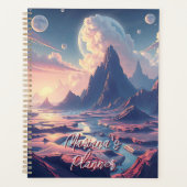 非現実的な別世界のパーソナライズされた風景 プランナー手帳 (正面)