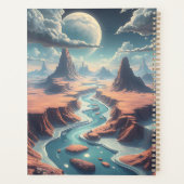 非現実的な別世界のパーソナライズされた風景 プランナー手帳 (裏面)