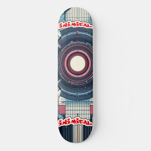 非現実的な南リス日本のト抽象芸術 スケートボード (正面)