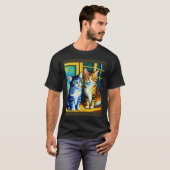非現実的な印象派の猫の印象派の猫3 Tシャツ (正面フル)