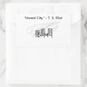 非現実的な都市 長方形シール (バッグ)