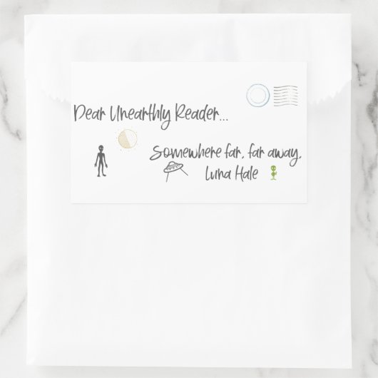 非現実的親愛な読者 長方形シール (バッグ)