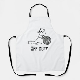 非番の怠惰な猫 – かわいいおもしろいと退屈な猫2-T エプロン