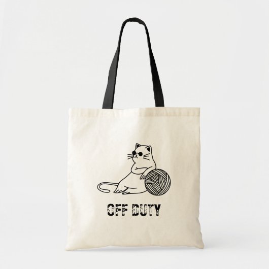 非番の怠惰な猫 – かわいいおもしろいと退屈な猫2-T トートバッグ (正面)