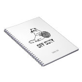 非番の怠惰な猫 – かわいいおもしろいと退屈な猫2-T ノートブック (右側)