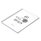 非番の怠惰な猫 – かわいいおもしろいと退屈な猫2-T ノートブック (左側)