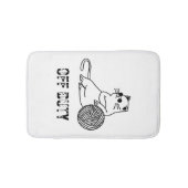 非番の怠惰な猫 – かわいいおもしろいと退屈な猫2-T バスマット (正面)