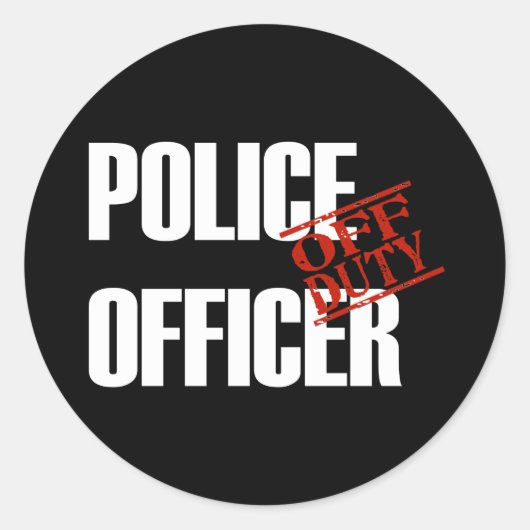 非番の警察官の暗闇 ラウンドシール (正面)