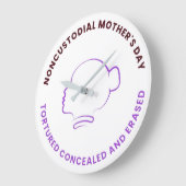 非監護権母のためのアクリル時計 Mother's Day ラージ壁時計 (傾斜)