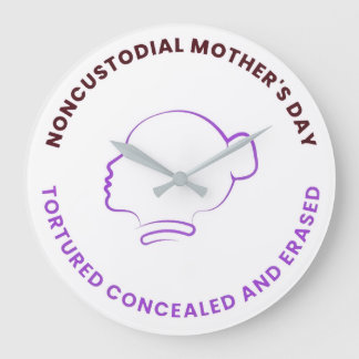 非監護権母のためのアクリル時計 Mother's Day ラージ壁時計