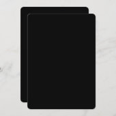 非真っ黒（最も暗い黒）カスタムウェディング 招待状 (正面/裏面)