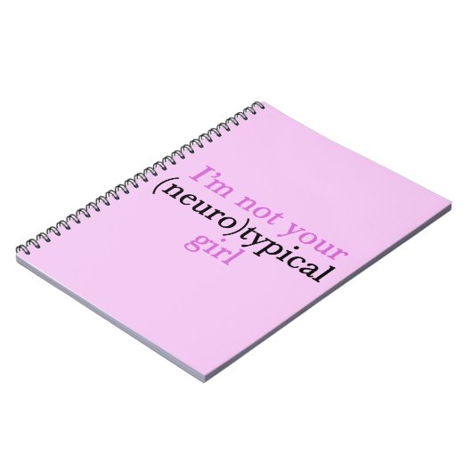 非神経典型的な女の子かわいい自閉症プライドピンクアスピー ノートブック (左側)