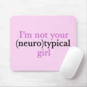 非神経典型的な女の子かわいい自閉症プライドピンクアスピー マウスパッド (マウス)