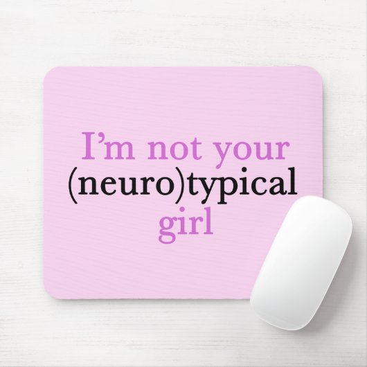 非神経典型的な女の子かわいい自閉症プライドピンクアスピー マウスパッド (マウス)