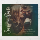 非結婚式伝統的日付の保存婚約 スパークリングワインラベル (シングルラベル)