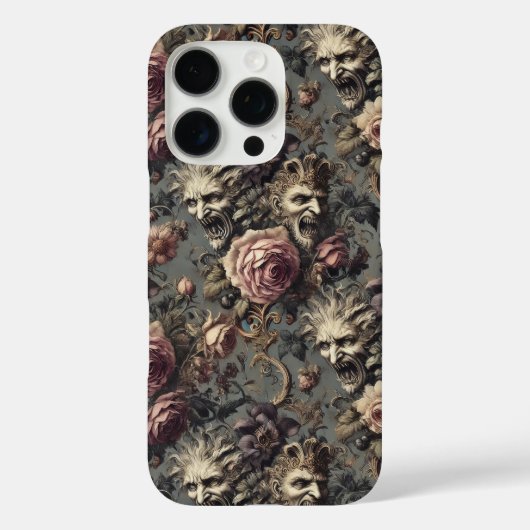 非行の悪魔 – ゴシック様式のフローラデザイン Case-Mate iPhoneケース (裏面)