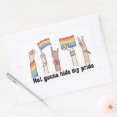 非表示にしないプライド 長方形シール (封筒)