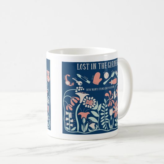 非表示の写真パズル、ゲームの検索と検索 コーヒーマグカップ (正面右)