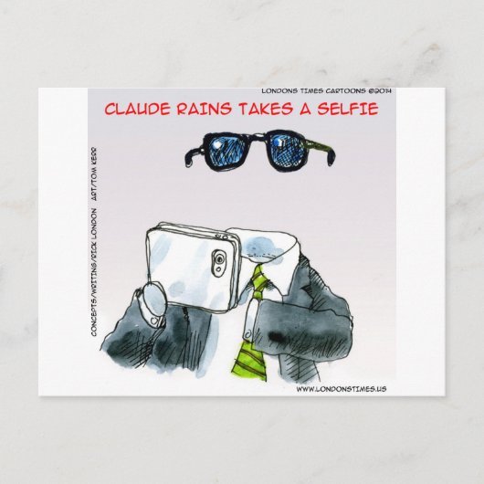 非表示の自撮おもしろい影 ポストカード (正面)