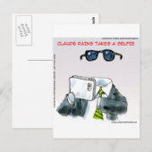 非表示の自撮おもしろい影 ポストカード (正面/裏面)