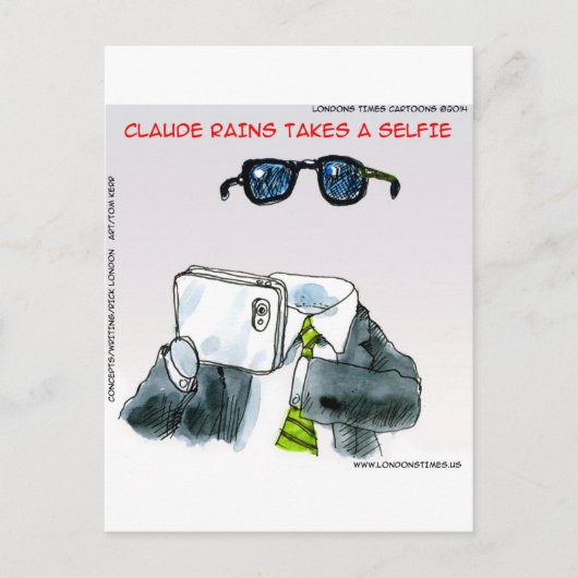 非表示の自撮おもしろい影 ポストカード (正面)