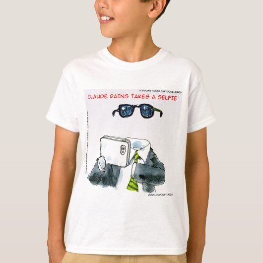 非表示の自撮おもしろい影 Tシャツ (正面)