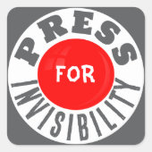 非表示を押すおもしろい スクエアシール (正面)