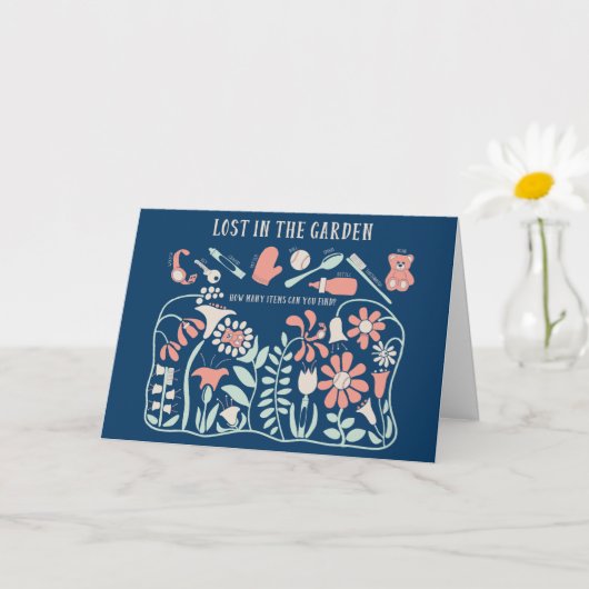 非表示写真パズル、シークおよび検索カスタム カード (小さな植物)