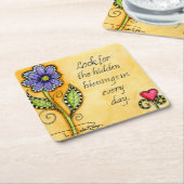 非表示恵み スクエアペーパーコースター (アングル)