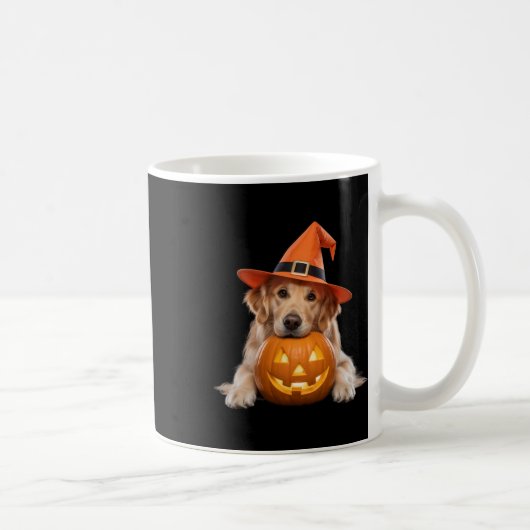 非表示文字検出ハロウィーン愛犬家関数 コーヒーマグカップ (右)