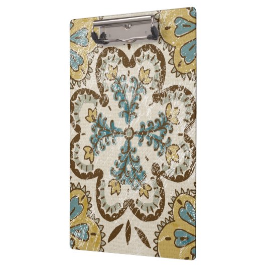 非装飾されたろうけつ染めの正方形II クリップボード (左)