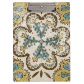 非装飾されたろうけつ染めの正方形II クリップボード (正面)