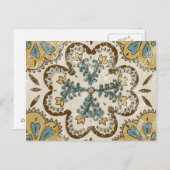 非装飾されたろうけつ染めの正方形II ポストカード (正面/裏面)