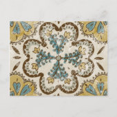 非装飾されたろうけつ染めの正方形II ポストカード (正面)