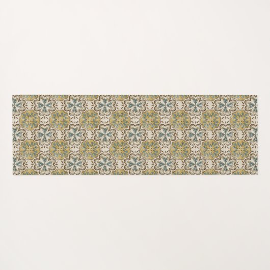 非装飾されたろうけつ染めの正方形II ヨガマット (裏面(横))