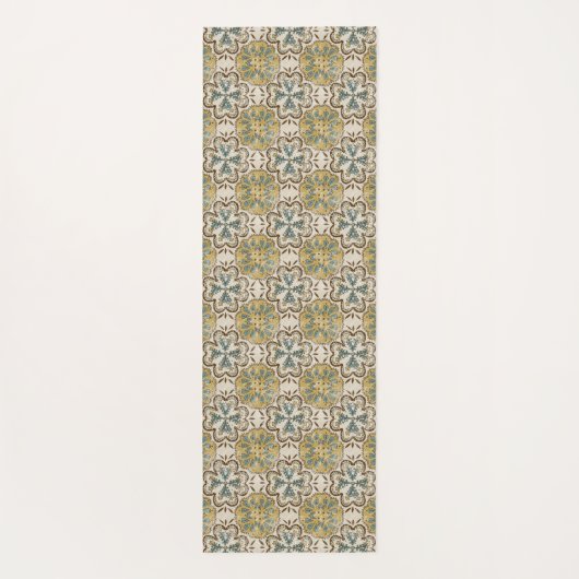 非装飾されたろうけつ染めの正方形II ヨガマット (裏面)