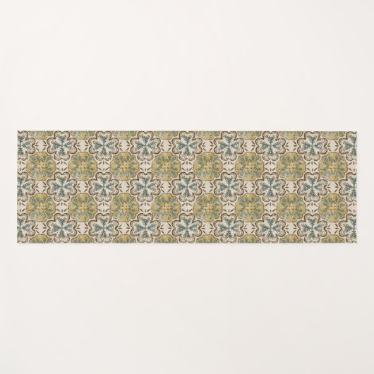 非装飾されたろうけつ染めの正方形II ヨガマット (正面(横))