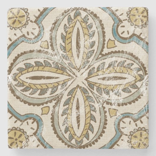 非装飾ろうけつ染めスクエアIII ストーンコースター (正面)