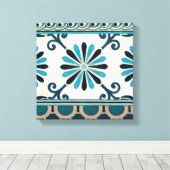 非装飾インディゴフリーズII キャンバスプリント (インサイチュ (ウッドフロア))