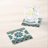 非装飾インディゴフリーズII スクエアペーパーコースター (インサイチュ)